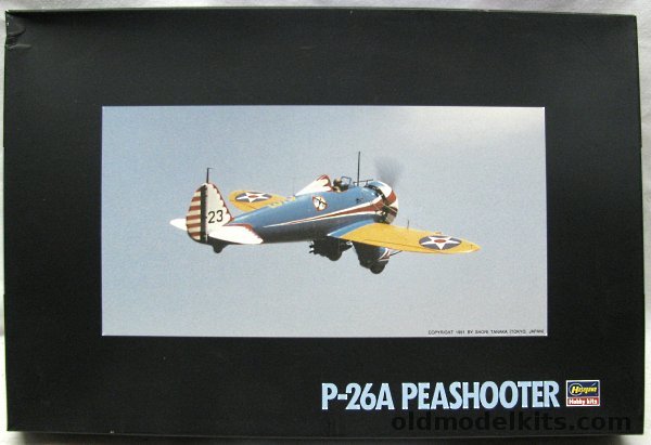Hasegawa 1/32 P-26A Peashooter - US Army 17th Pursuit Group (3 Different Aircraft Including 1st Pursuit Sqn and 34th Attack Sqn) or Philippine Air Force, QP13 plastic model kit